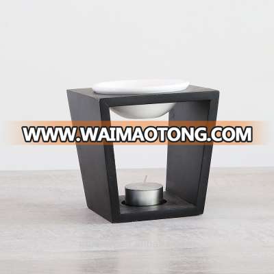 Wholesale Wooden Frame Scented Wax Warmer Ceramic Oil Burners