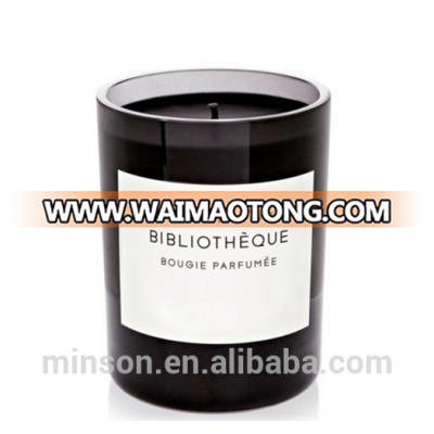 High Class Thick Glass Black Glass Candle Jar Glass Candle Container