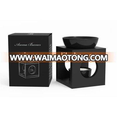 Black Wooden Frame Ceramic Aroma Oil Burner