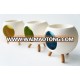 Modern designed ceramic aroma burner with 3 Wooden Legs, handmade ceramic oil burner, ceramic home decoration